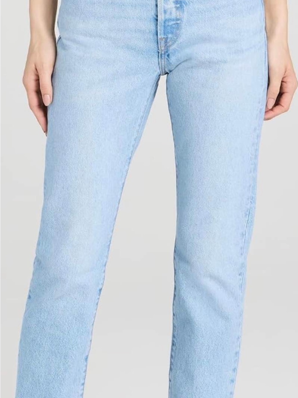 Classic Straight-Leg Jeans in Light Blue